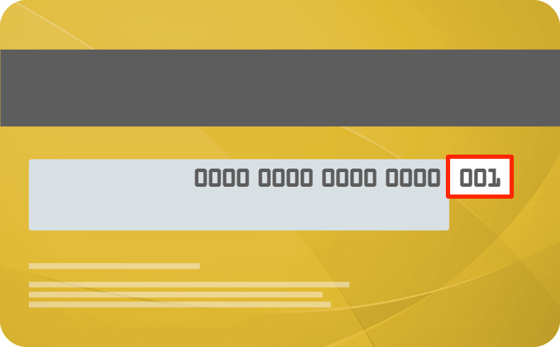Back of the credit card version 2